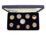 Proof sada oběžných euromincí 2002 + Ag žeton_
