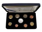 Proof sada oběžných euromincí 2002 + Ag žeton_