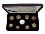 Proof sada oběžných euromincí 2002 + Ag žeton_