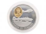 20 Dollar 1990 - letoun Avro Anson, 31,1g, 0.925 Ag_