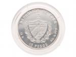 10 Peso 1997 - Flóra Karibiku - Dvouzubec chlupatý (Bidens pilosa), 15g, 0.999 Ag, náklad 2950ks_