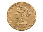 10 Dollar 1893, 16.718 g, Au 900/1000_