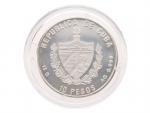10 Peso 1997 - Flóra Karibiku - Vicaria - Lochnera Rosea, 15g, 0.999 Ag, náklad 2950ks_