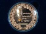 Měděná medaile štěstí s věnováním (Otevření prodejny České mincovny v Brně) 2013, Cu, 27 g, 40 mm, etue, certifikát