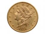 20 Dollar 1892, 33.436 g, 900/1000 Au_
