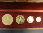 Jubilejní Svatováclavské dukáty 1 + 2+ 5 + 10 Dukát prvoražby z návrhů Jana Čejky z r. 1923 sv. Václav na koni, Au 986, 62,83g, náklad 100 ks číslovaných, č. 78, společná etue, certifikáty