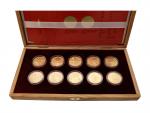 Sada 10x 5000 Kč Městské památkové rezervace 2021-2025 - 10x 1/2 Oz, společná dřevěná etue_