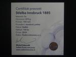 Cu medaile 2024 Střelba Innsbruck 1885, hmotnost 872 g, náklad 100 ks, ražba Česká mincovna
