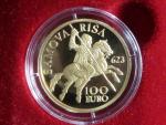 100 Euro 2023 1400.výročí vzniku Sámovy říše, Au 900, 9,5g, etue, certifikát
