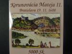 5000 Sk 2008 400.výročí Bratislavské korunovace Matyáše II., Au 900, 9,5g, etue, certifikát
