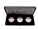 Sada 3 medailí - Vstup ČR, Polska a Maďarska do Nato 1999, společná etue a certifikát_
