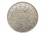 500 Schilling 1985 - 400. výročí  Univerzity v Grazu_