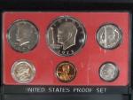 Sada proof oběžných mincí 1973