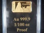 Au medaile kolekce cihliček Karla IV, 0.31 g, Au .999 