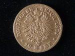 Württenberg, Karl I. (1864-1891), 10 Mark 1876 F, J.292