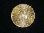 Prusko, Wilhelm II (1888-1918), 20 Mark 1909 A, J. 252