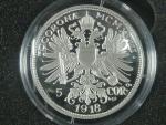 Karel I., 5 Korona 1918, novoražba ČM 2026, náklad 300 ks, certifikát, etue