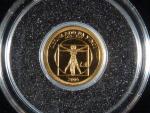 500 Togrogů 2006 - Leonardo Da Vinci, Au 999/1000, 0.5 g, 11 mm + certifikát