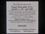 Papež Benedikt XVI. - návštěva ČR 2009, Ag 999