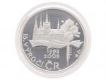 AR medaile 15. výročí vzniku ČR a prezident Václav Klaus, ČM 2008, 16g, 0.999 Ag_