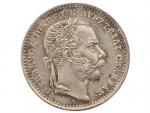 Ag žeton 1867 Korunovace uherským králem v Budapešti, uherský nápis, průměr 20 mm, 3,29 g, patina, Früh. II.6.b_