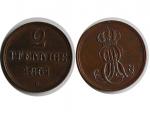 Hannover ,  Ernst August (1837-1851), 2 Pfennige 1851 B