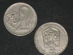 chyboražba, 2 Kčs 1973, prasklý střižek na 2 kusy - rub a líc
