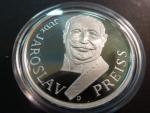 Pamětní medaile Živnostenská banka - JUDr. Jaroslav Preiss 1998 , Ag 999, 16g, 900ks, certifikát č. 711, etue