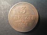 3 Kreuzer 1851B