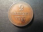 2 Kreuzer 1851A
