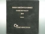 sada 2011 + Ag medaile s motivem bankovky 2000 Kč- PROOF semišový obal, náklad 3500 ks