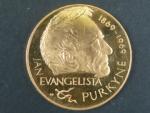 25 Kčs 1969 100.výročí úmrtí J.E.Purkyně jako zlatá medailová ražba, Au 900/1000, 29,23g