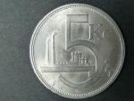 5 Kč 1928 typ A dlouhá vlnka
