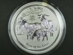 30 Dollars - 1 Kg Ag - Rok kozy 2015, kvalita proof, Ag 999/1000, 1000g, etue