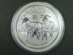 10 Dollars - 10 Oz (311,0500g)  Ag - Rok kozy 2015, kvalita proof, Ag 999/1000, etue