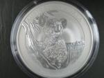 10 Dollars - 10 Oz (311,0500g)  Ag -Austrálie - Koala 2015, kvalita proof, Ag 999/1000, etue