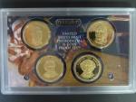 1 $ 2008 prezidenti č. 5 - 8, originální etue, provedení proof, certifikát