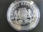 2000 Shillings 2011- 1 Kg Ag - sloni, kvalita proof, Ag 999/1000, 1000g, etue