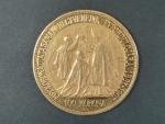 100 Korun 1907 K.B. jubilejní uherská, luxusní stav