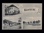 Košík, okr. Nymburk, pohlednice 1919, prošlá 1923