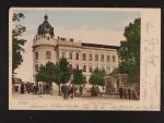 Vyškov - barevná pohlednice, České gymnasium, použitá 1903