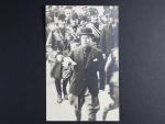 Propaganda - fotopohlednice ze slavnostního pochodu v Římě 28.10.28, Mussolini, použitá