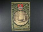 Karlovy Vary, čb. pohl. v bar. rámečku s erbem, prošlá 1903