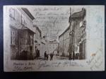 Brno - Orlí ulice (Adlergasse) - Měníská brána, prošlá 1900