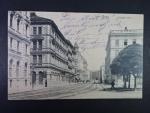 Brno - Hradební ulice (Basteigasse) dnes Roosveltova, prošlá 1906