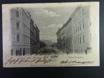 Brno - Hradební ulice (Basteigasse) dnes Roosveltova - Švédská (Schwedengasse), prošlá 1899
