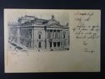 Brno - Malinovského nám. (Theaterplatz) Zemské divadlo, prošlá 1898