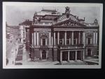 Brno - Malinovského nám. (Theaterplatz) Zemské divadlo, prošlá 1953