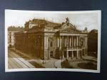 Brno - Malinovského nám. (Theaterplatz) Zemské divadlo, fotopohlednice, prošlá 1942