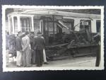 Brno - Malinovského nám. (Theaterplatz), srážka tramvají, fotopohlednice, neprošlá
